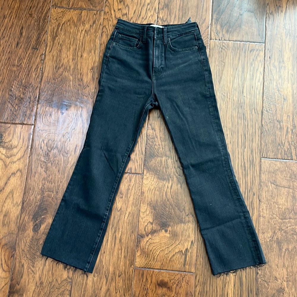 Zara cropped flare jeans
